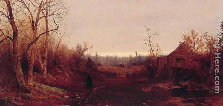 November day, 1863 painting - Jervis McEntee November day, 1863 art painting
